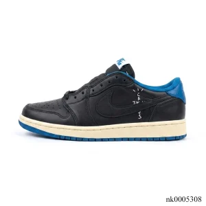 Alternative view of Fragment x Travis Scott x AJ 1 Low 3.0 "Black and White Blue" Shoes Sneakers – nk0005308