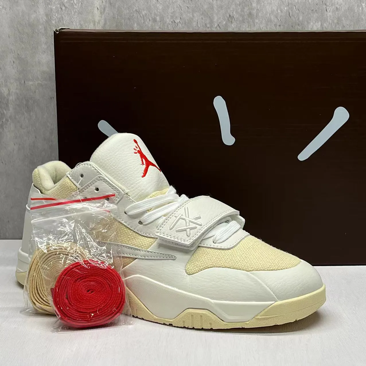 Travis Scott x AJ Jumpman Jack TR "White/Cream" Shoes Sneakers – nk0005326 - Image 4
