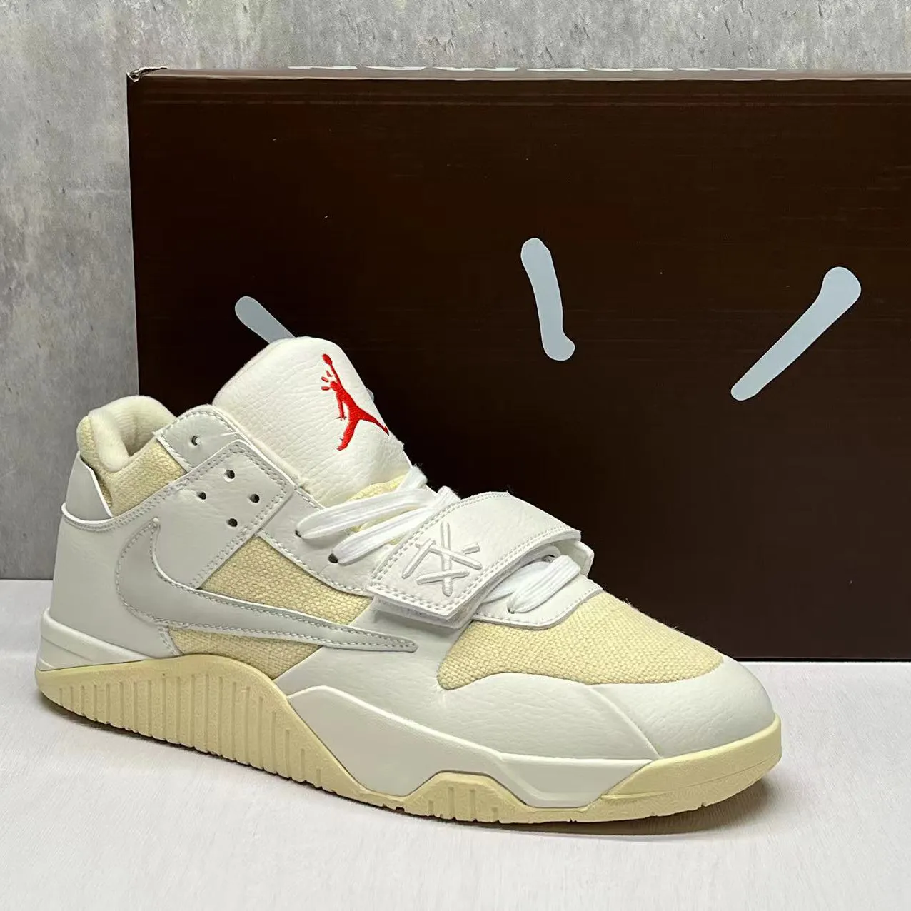 Travis Scott x AJ Jumpman Jack TR "White/Cream" Shoes Sneakers – nk0005326 - Image 5