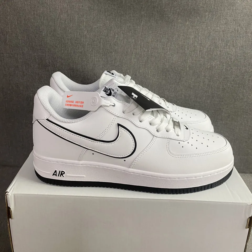 AF 1 '07 Low "White Black Outline Swoosh" Shoes Sneakers - nk0005358 - Image 6