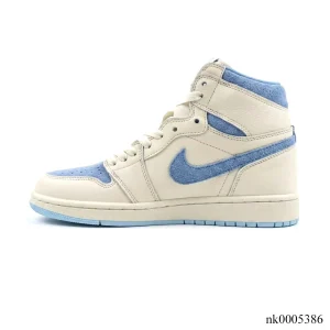 Alternative view of AJ 1 High OG Psychic Blue and Pale Ivory Shoes Sneakers – nk0005386