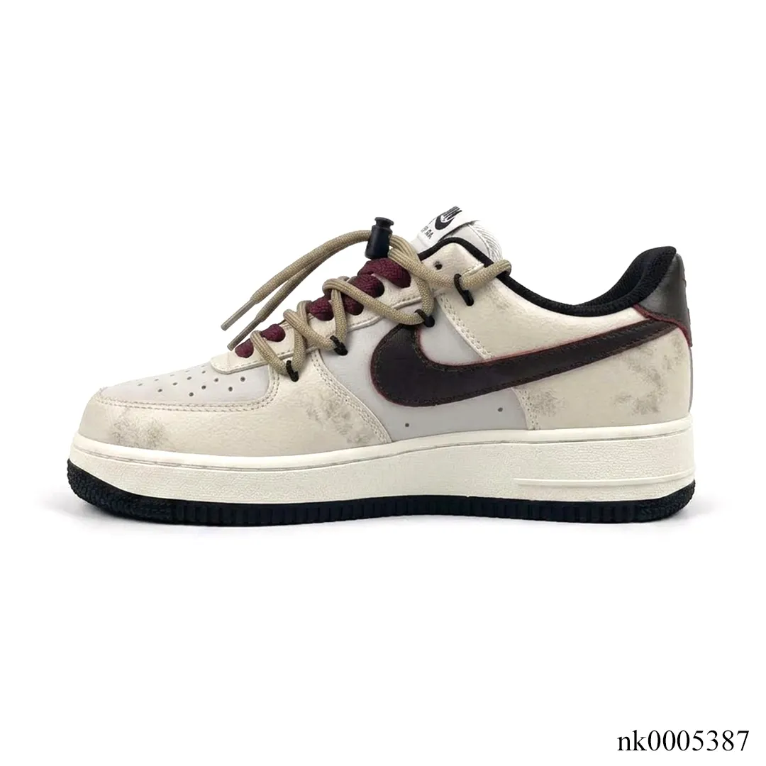 AF 1 Cream and Burgundy Shoes Sneakers - nk0005387 - Image 2