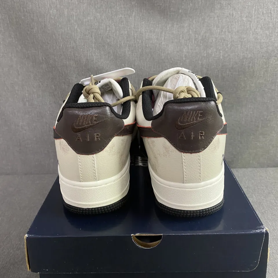 AF 1 Cream and Burgundy Shoes Sneakers - nk0005387 - Image 8