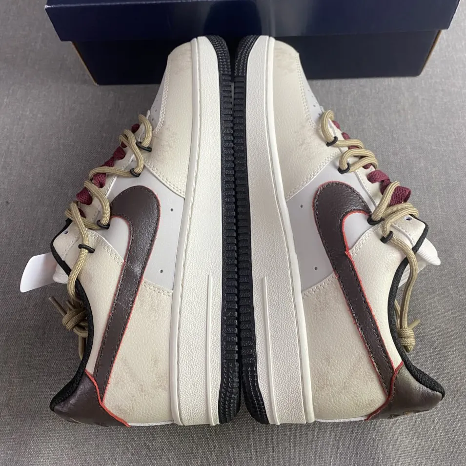AF 1 Cream and Burgundy Shoes Sneakers - nk0005387 - Image 9