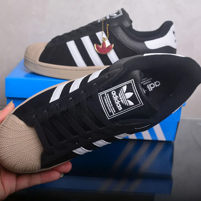 AD Superstar II Core Black / Core White / Khaki Three Shoes Sneakers - nk0005444 - Image 6