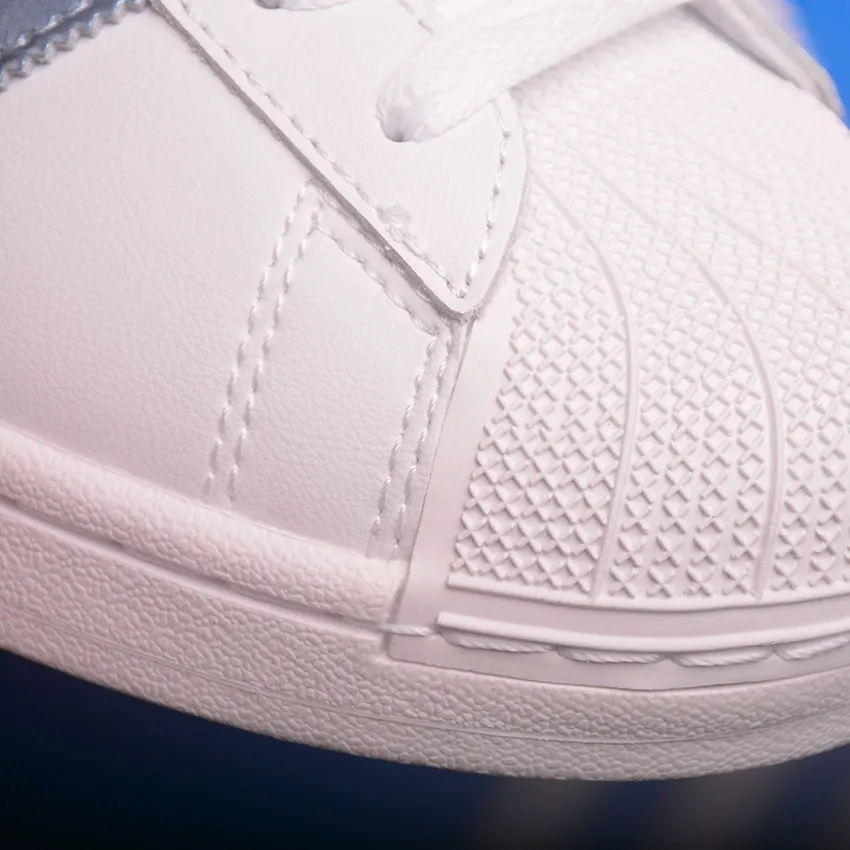 AD Superstar White Silver Metallic Shoes Sneakers - nk0005445 - Image 7