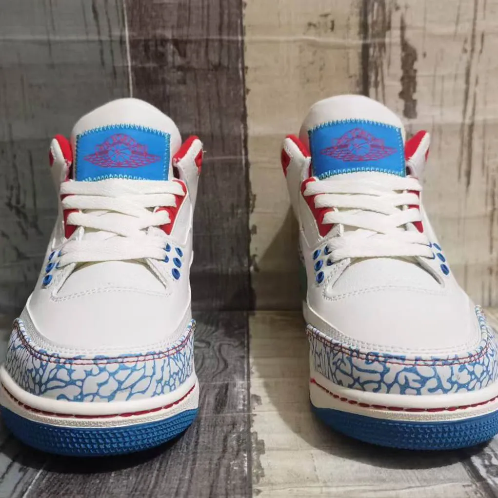 AJ 3 Retro 'Play Your Way'/'Chalk & Track Red' Shoes Sneakers – nk0005488 - Image 4