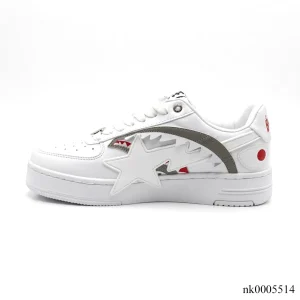 Alternative view of A Bathing Ape Bape Sta OS Shark White Shoes Sneakers - nk0005514
