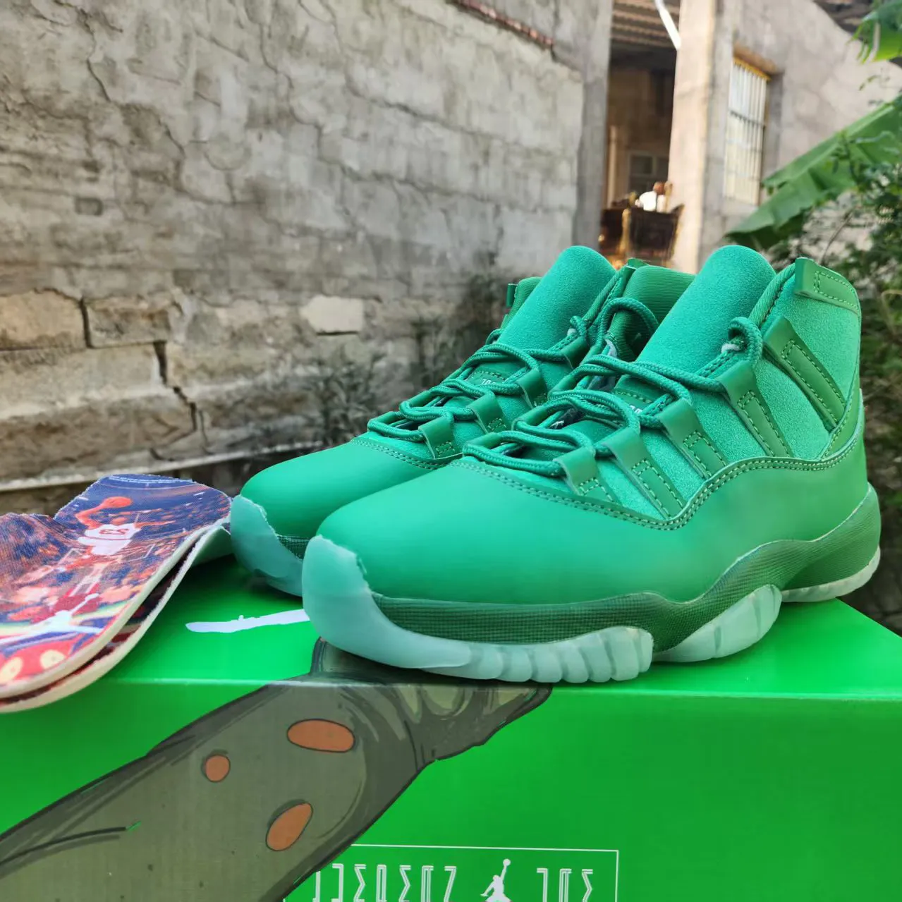 AJ 11 “Green Screen” Shoes Sneakers - nk0005529 - Image 3