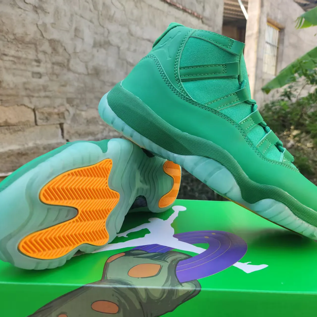 AJ 11 “Green Screen” Shoes Sneakers - nk0005529 - Image 6